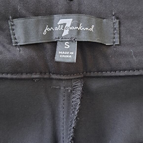 7 For All Mankind Black High Waist Wide Leg Pant Small Belted Business Casual - Picture 6 of 10